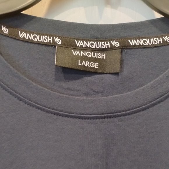 Vanquish Navy Blue Crew Neck Long Sleeve Shirt  Size L - Picture 6 of 11
